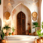 Ornate Doorway Retreat Backdrop