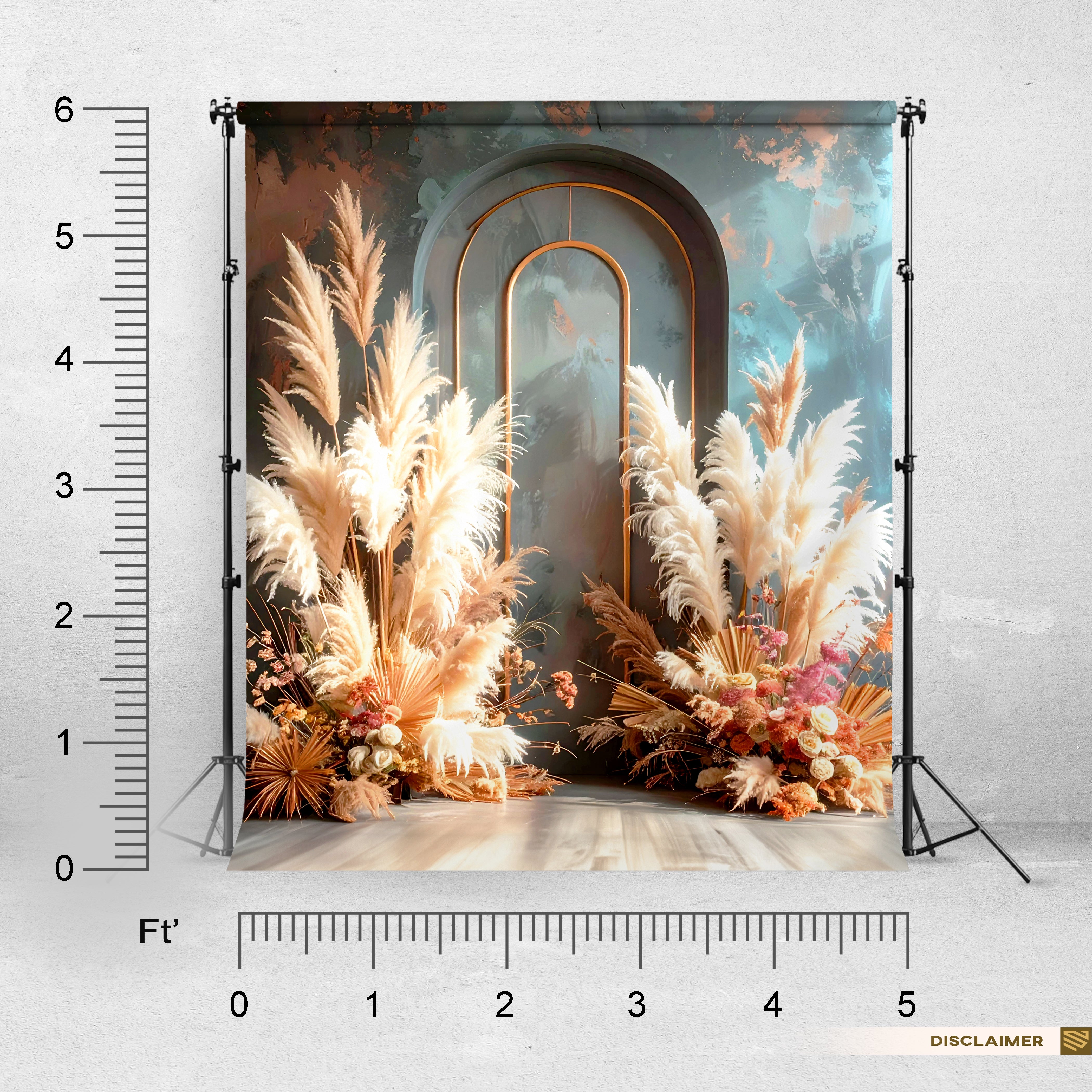 Pampas Floral Arch Elegance