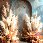 Pampas Floral Arch Elegance Backdrop