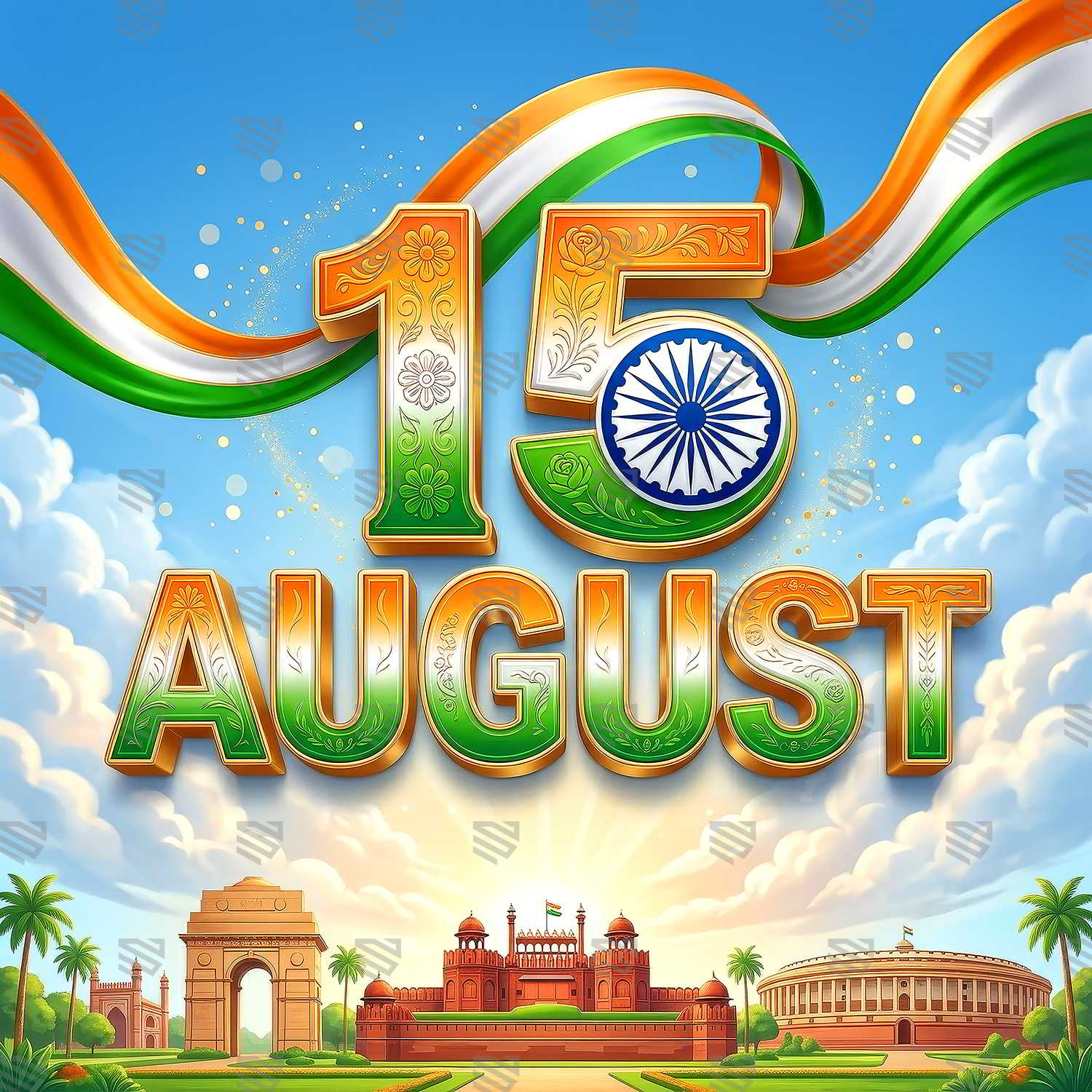 15 August Mahotsav Independence Day Backdrop