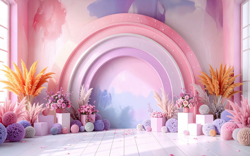 Pastel Paradise - Baby photoshoot Backdrop