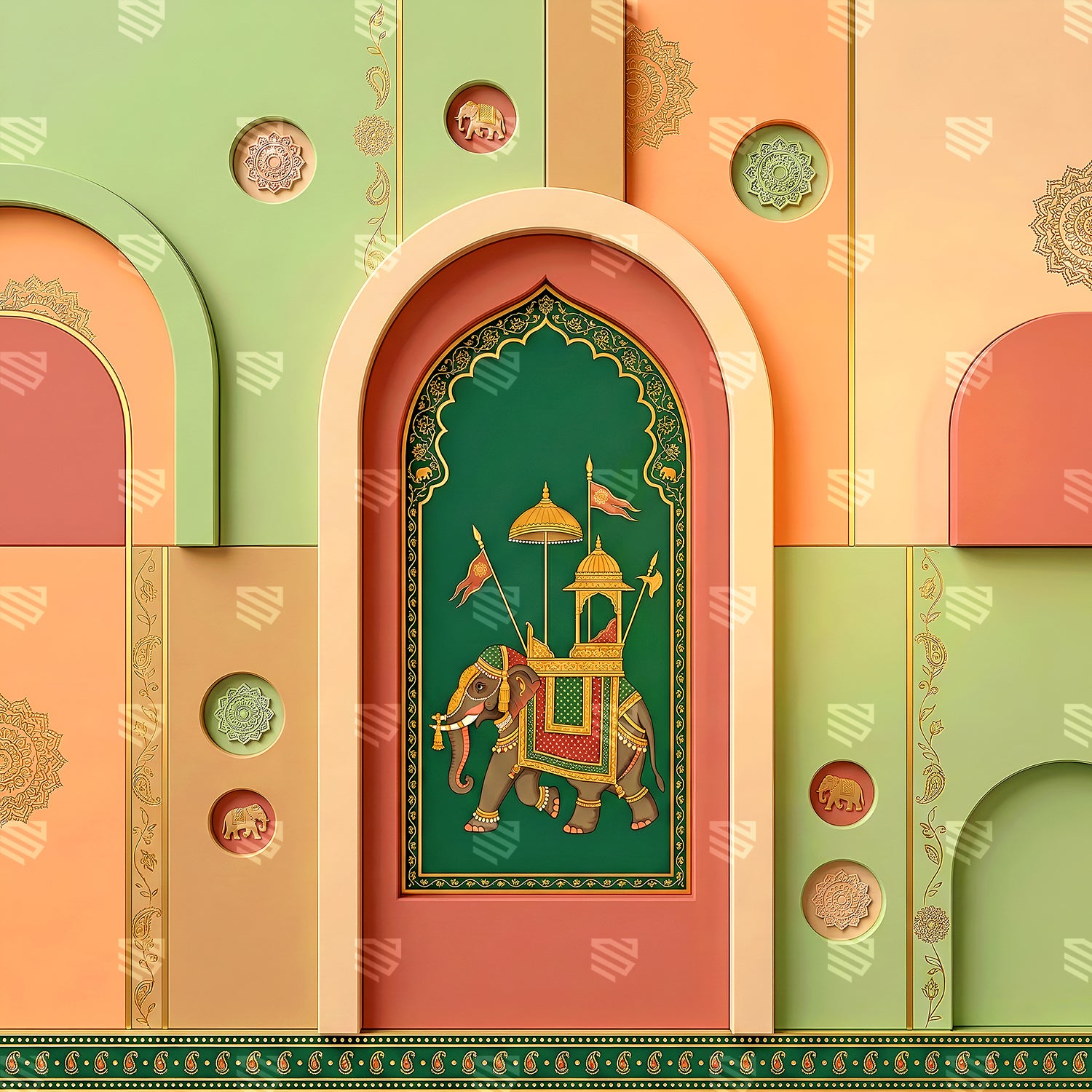 Pastel Royal Elephant Arch