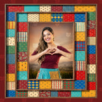 Patchwork Fabric Open Frame Backdrop for studio photography