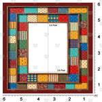 Patchwork-inspired background for studio portraits