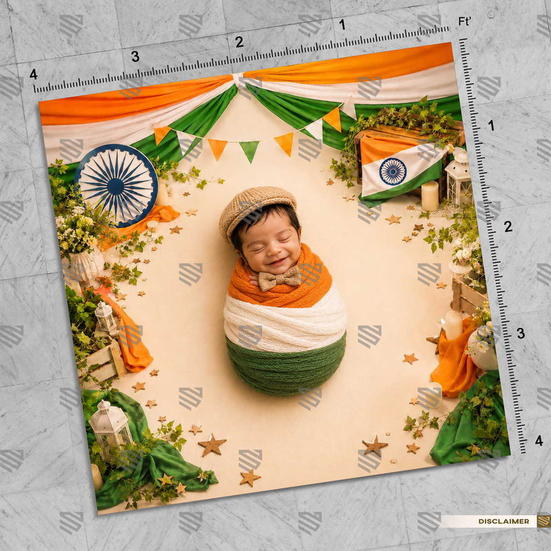 Patriot Blossom Celebration Newborn Baby Photography Backdrop