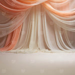 Peach Ivory Draped Elegance