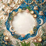 Peacock Silk Harmony Newborn Baby Photography Backdrop