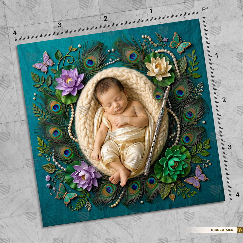 Peacock Melody Garden Newborn Baby Photography Backdrop