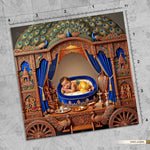 Peacock Palace Pavilion Newborn Baby Krishna Janmashtami Backdrop