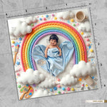 Playful Pastel Rainbow Wonderland - Newborn photography Backdrop