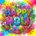 Playful Spirit of Holi Backdrop
