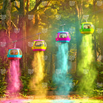 Prismatic Jungle Journey Backdrop