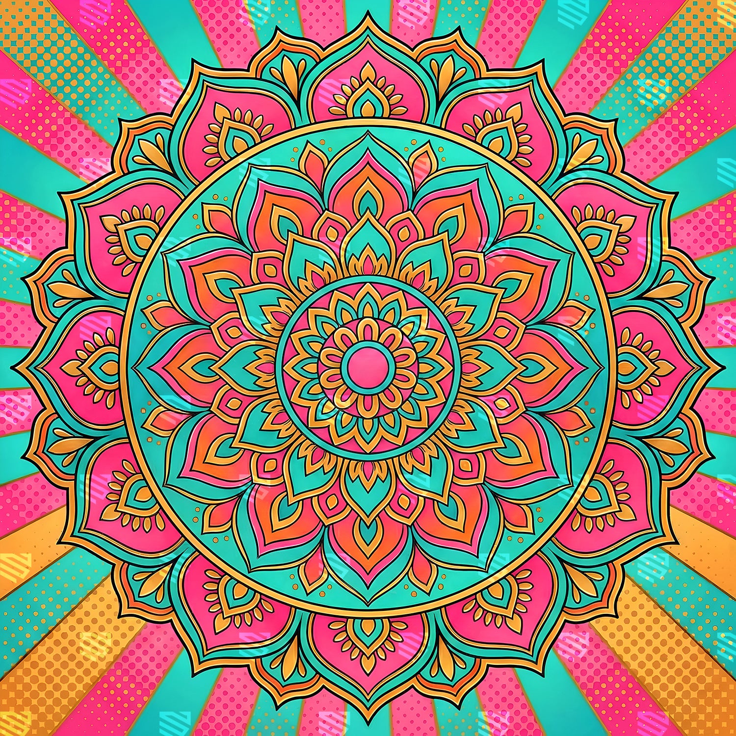 Radiant Mandala Burst