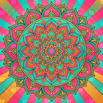 Radiant Mandala Burst Backdrop
