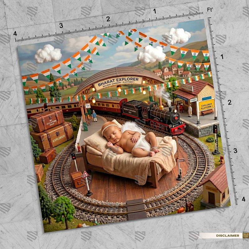 Railway Memory Junction Newborn Baby Photography Backdrop