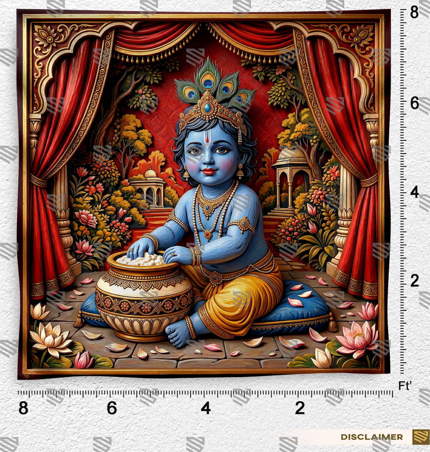 Bal Krishna Photography Backdrop