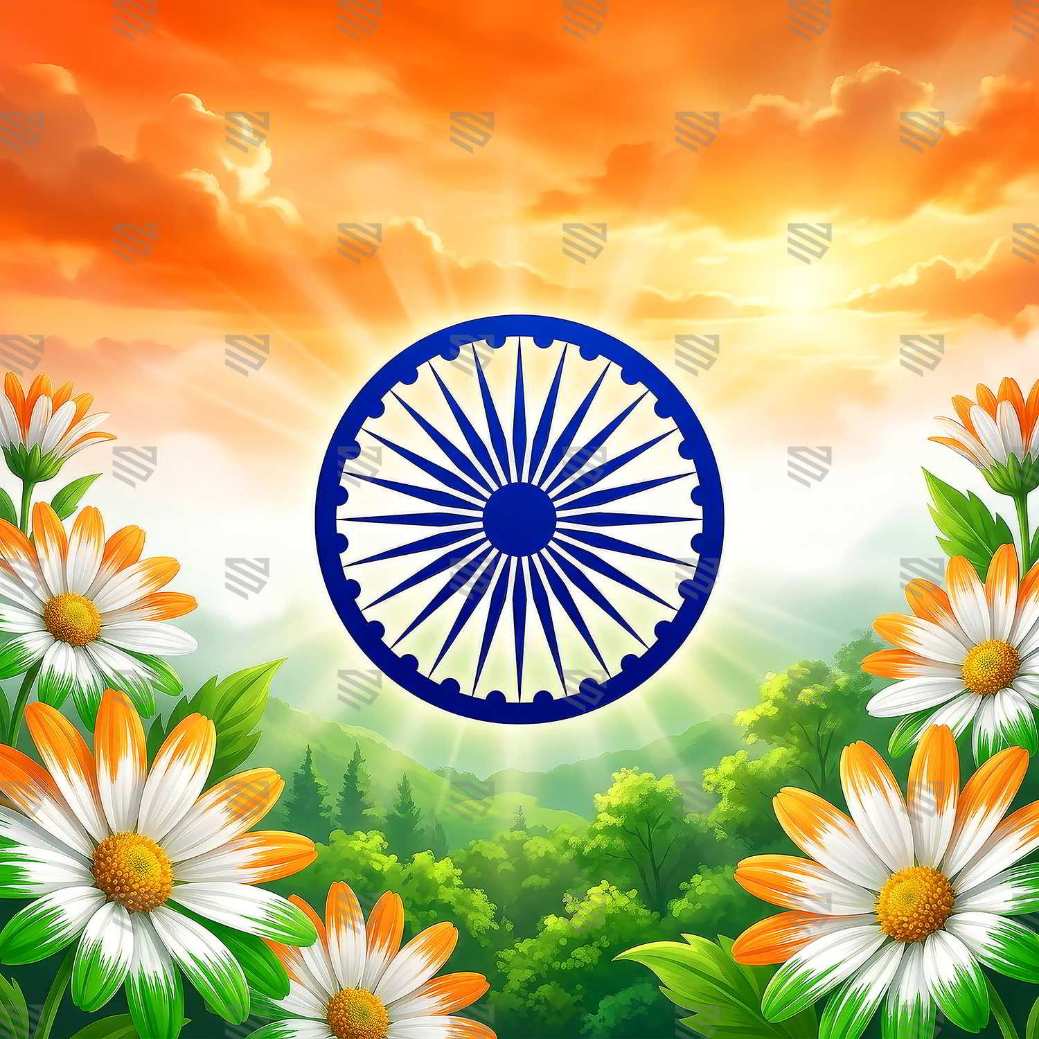 Rang-E-Watan Tiranga Backdrop