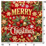 Red Gold Christmas backdrop for family holiday photoshoots