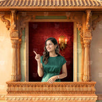 Red Luxe Open Frame Backdrop for studio photography
