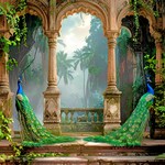 Regal Peacock Arch Backdrop
