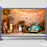 Vintage Garage Baby Backdrop