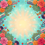 Retro Romance Beats Backdrop