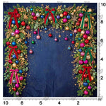 Christmas-themed photography background for seasonal portraits