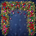 Royal Evergreen Christmas Celebration photography backdrop