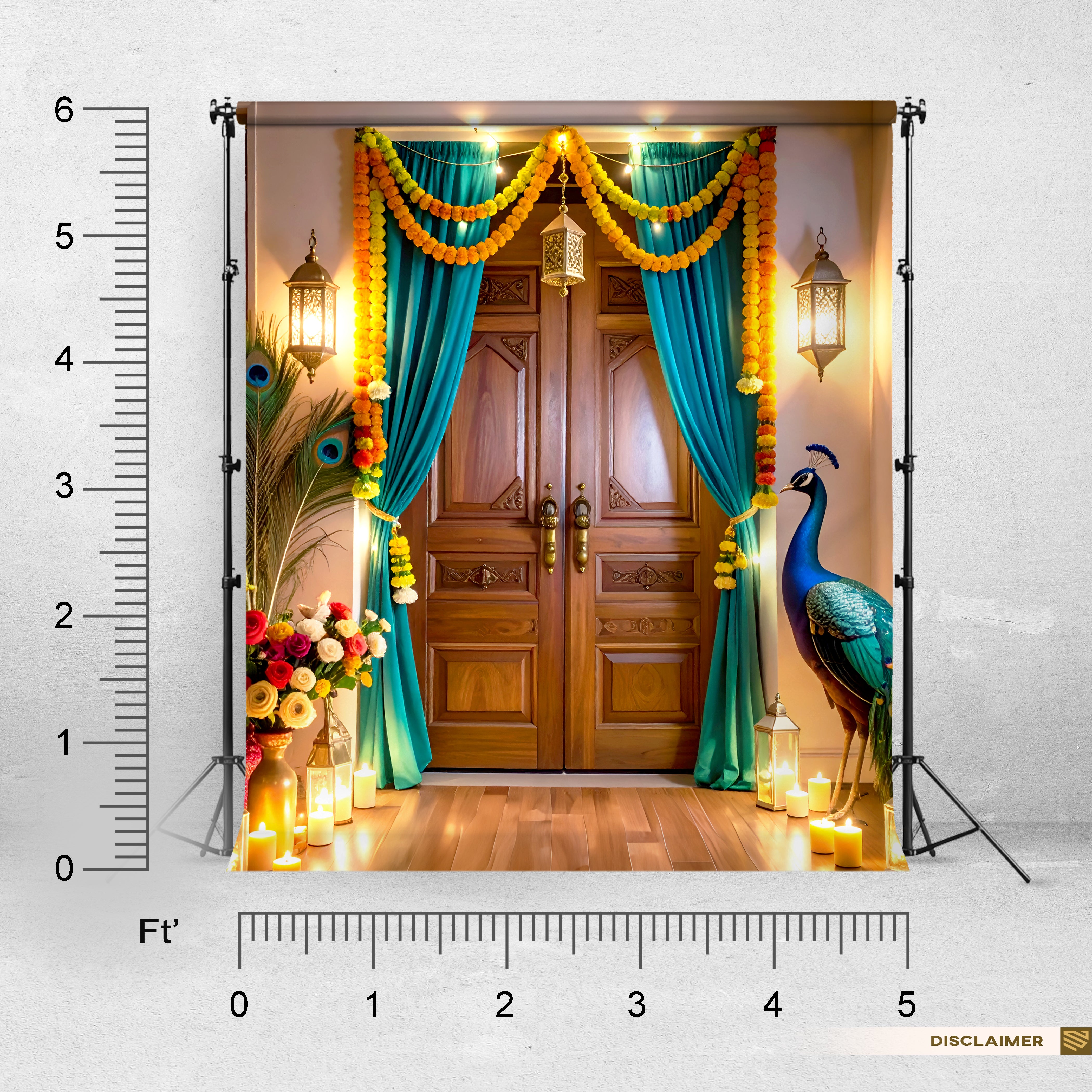 Royal Festive Doorway – A Grand Welcome with Peacock Charm