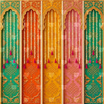Royal Multicolor Arch Haldi Decoration Backdrop