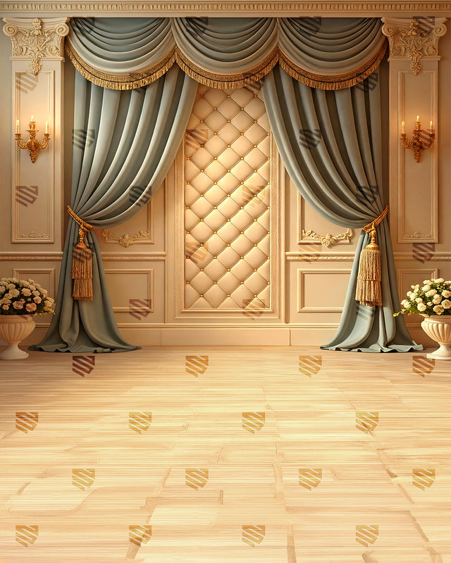 Royal Palace Interior Elegance - Podcast Backdrop