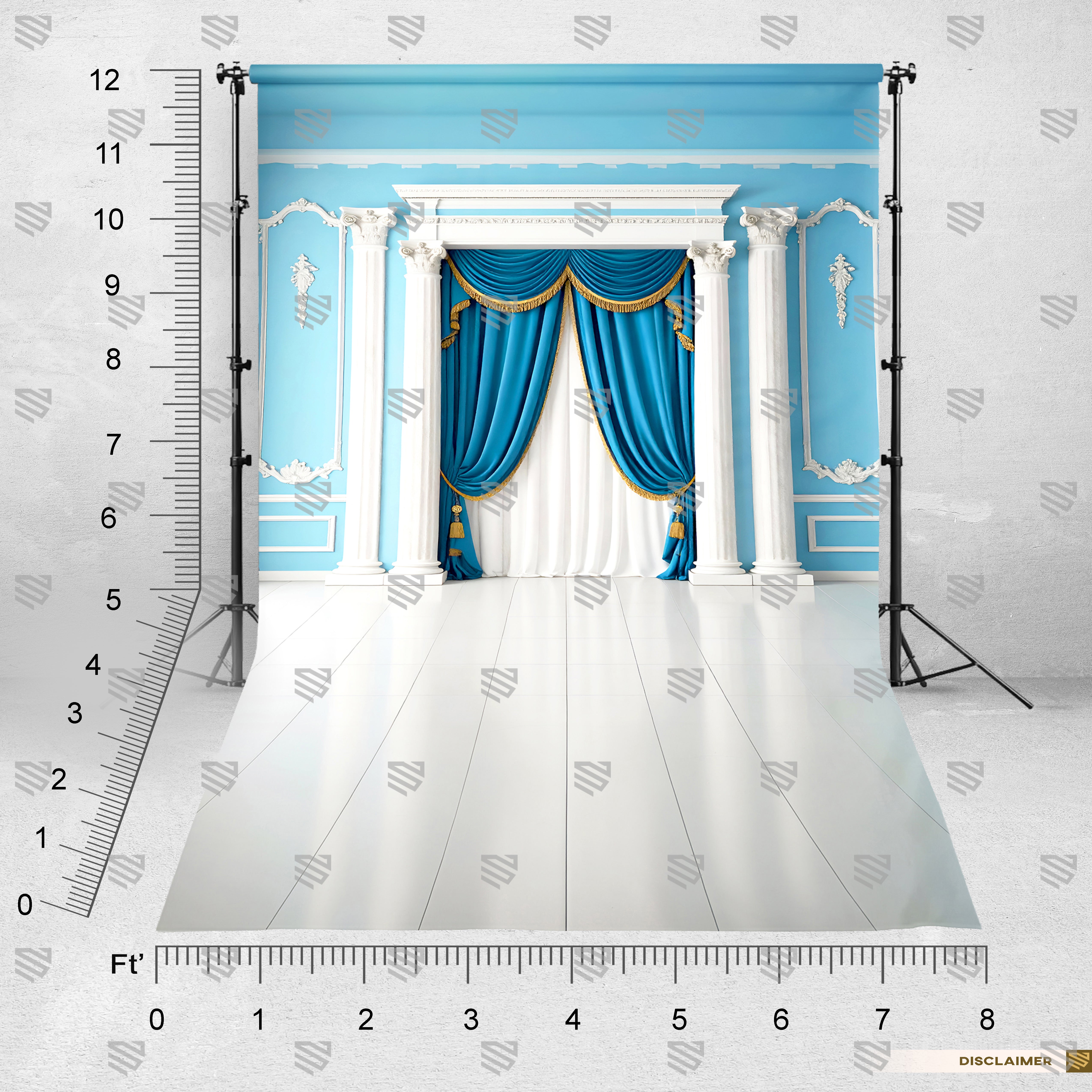 Royal Blue Elegance – A Neoclassical Grandeur