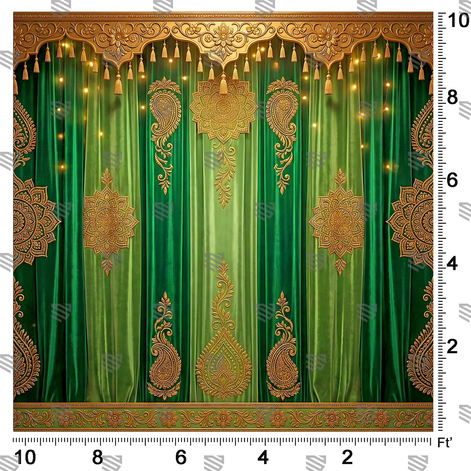 Royal Emerald Embroidered Elegance