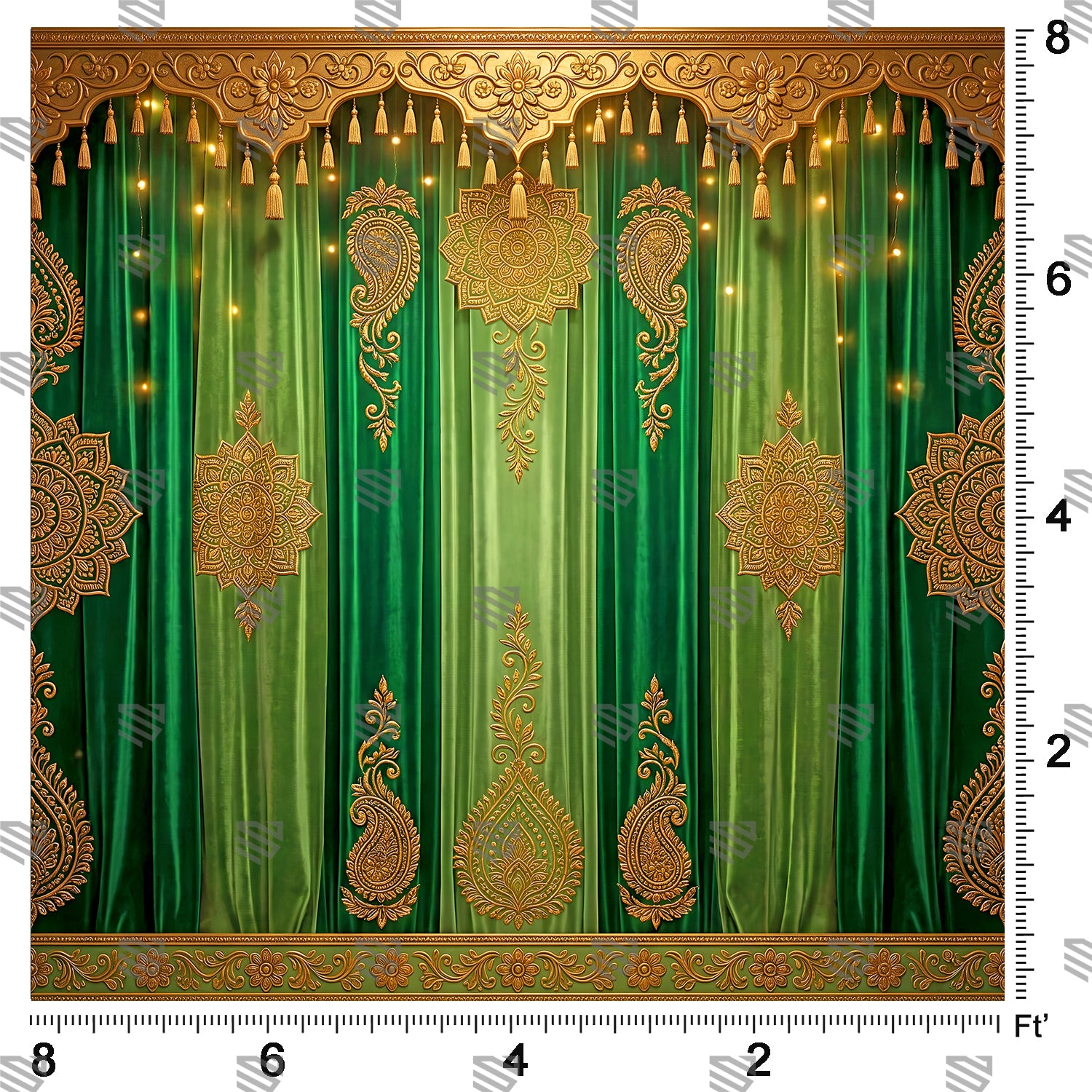 Royal Emerald Embroidered Elegance
