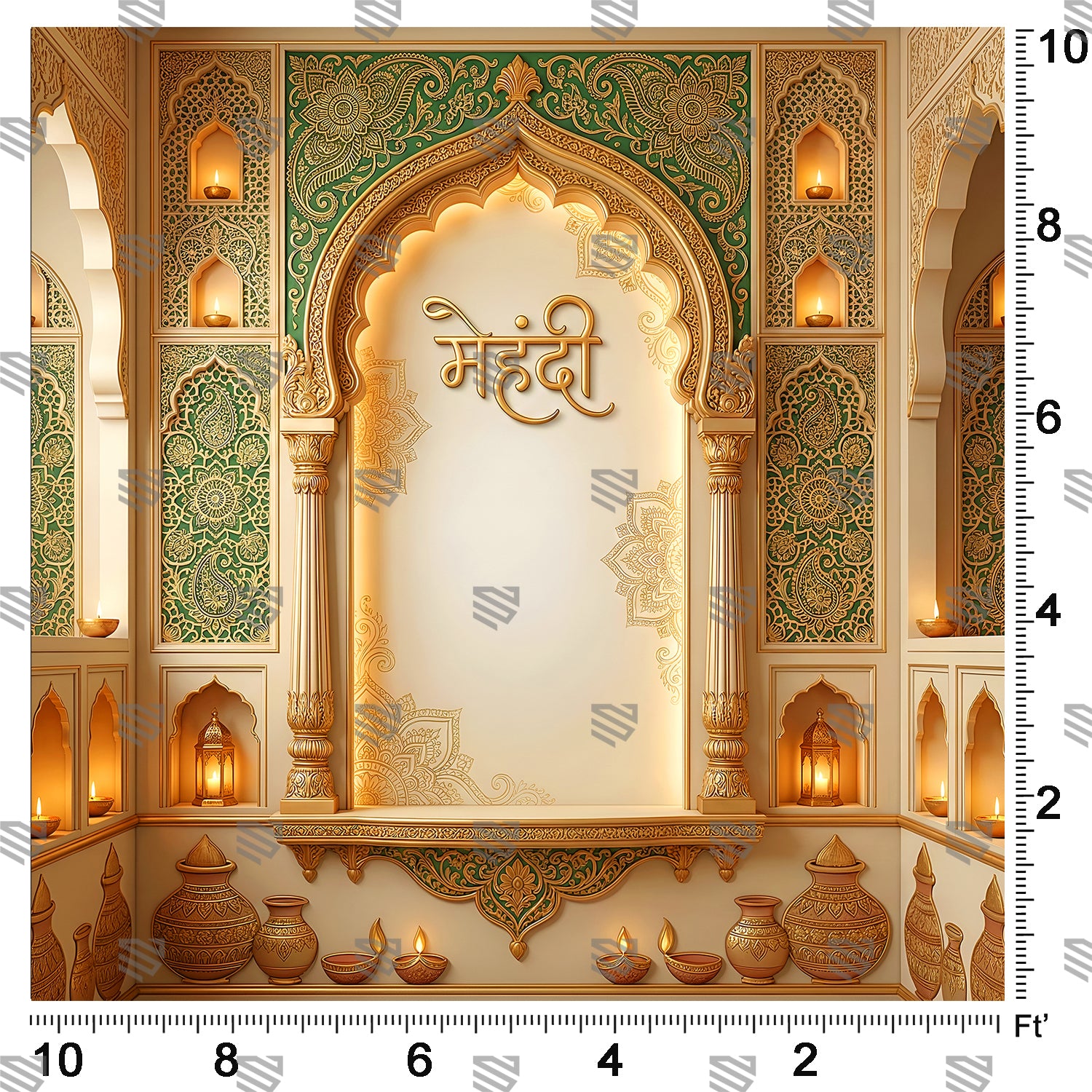 Royal Emerald Mehndi Arch