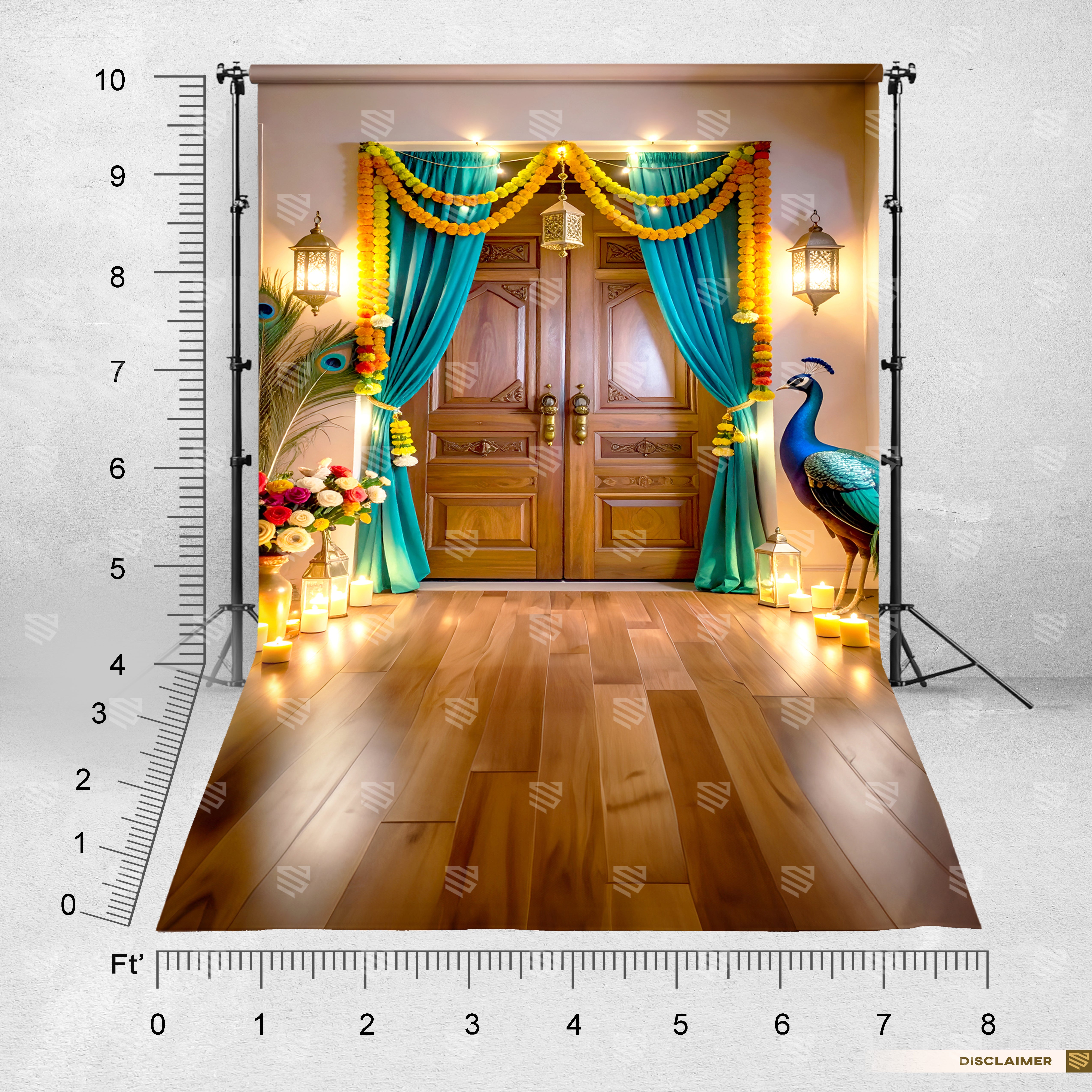 Royal Festive Doorway – A Grand Welcome with Peacock Charm