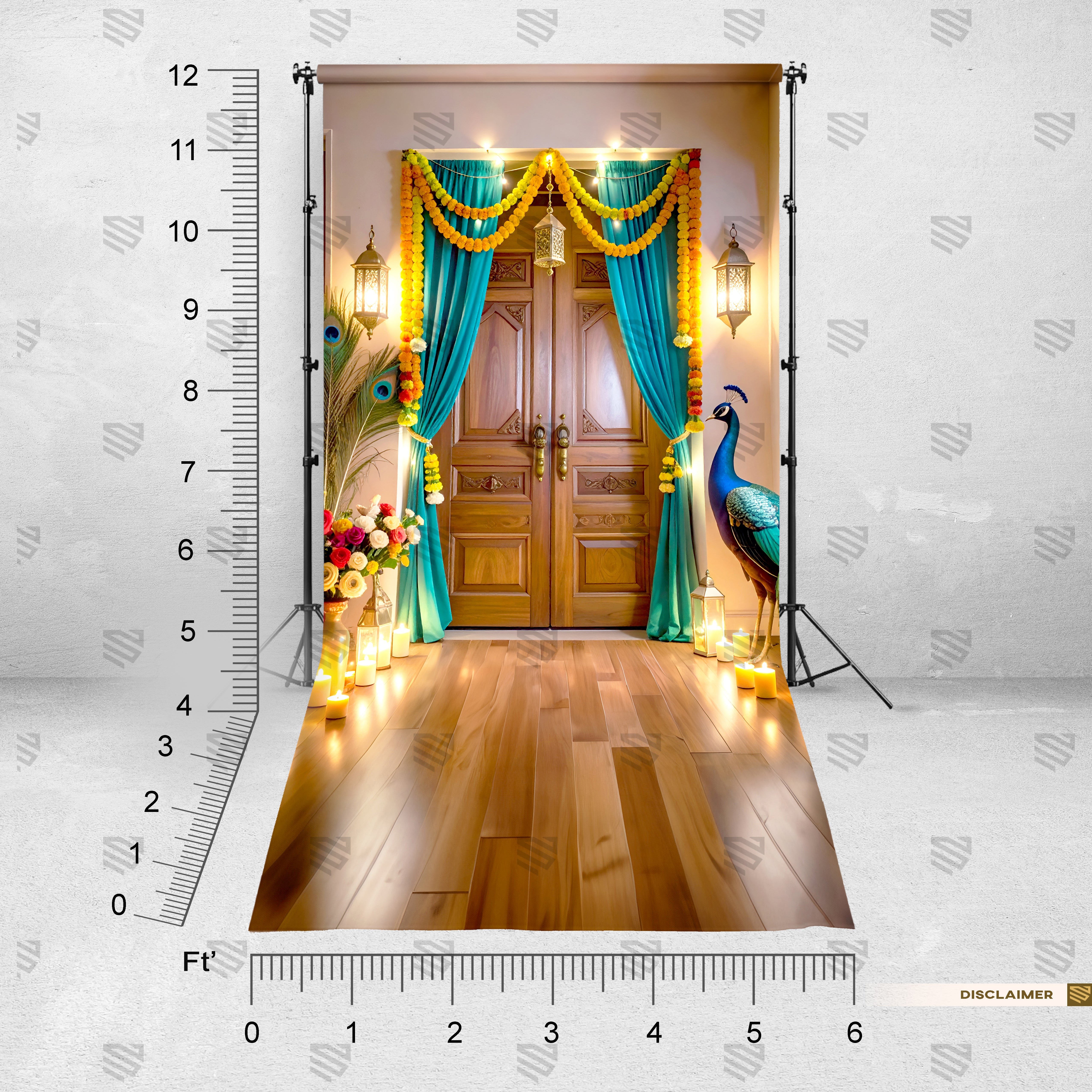 Royal Festive Doorway – A Grand Welcome with Peacock Charm