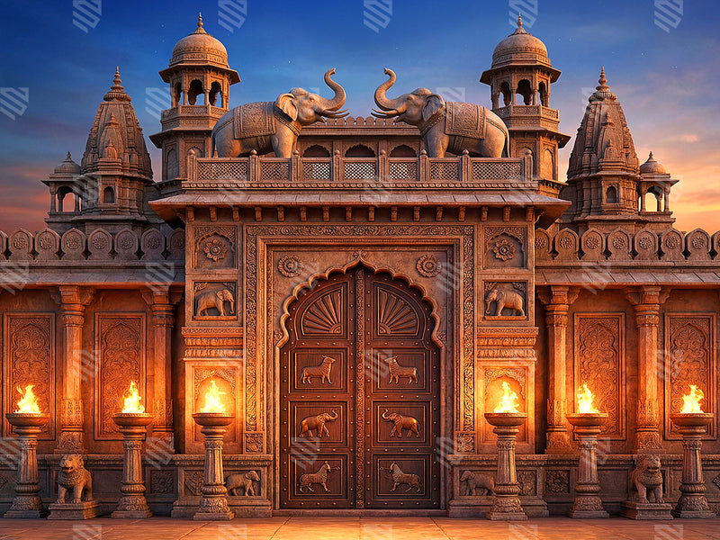 Royal Gate of Fortified Glory - Baby photoshoot Backdrop