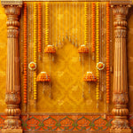Royal Golden Haldi Decor Backdrop