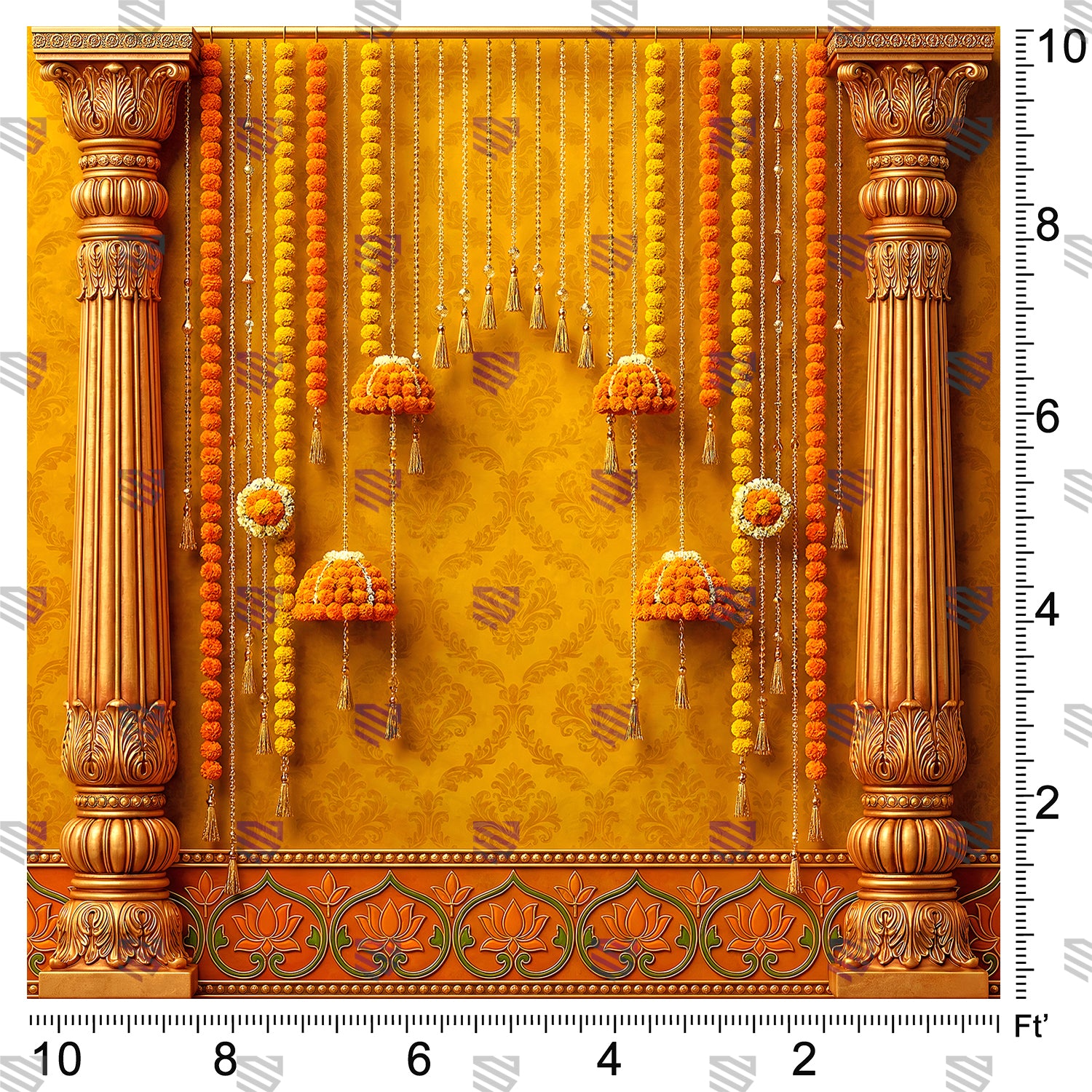 Royal Golden Haldi Decor