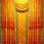 Royal Saffron Bandhani Drapes Backdrop