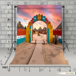 Rustic Village Gateway Backdrop