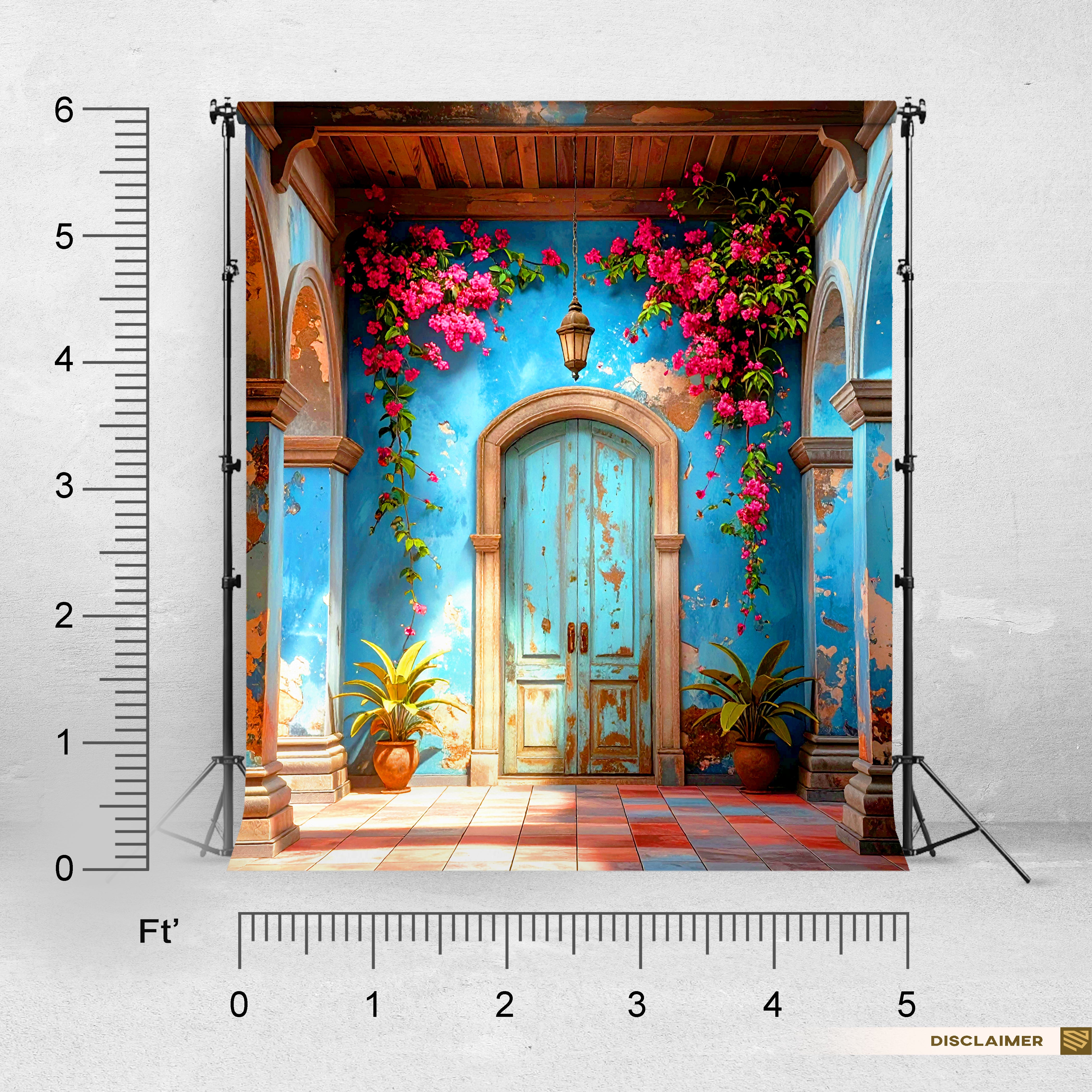 Rustic Blue Courtyard Charm