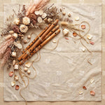 Rustic Flute Arrangement Newborn Baby Photography Backdrop