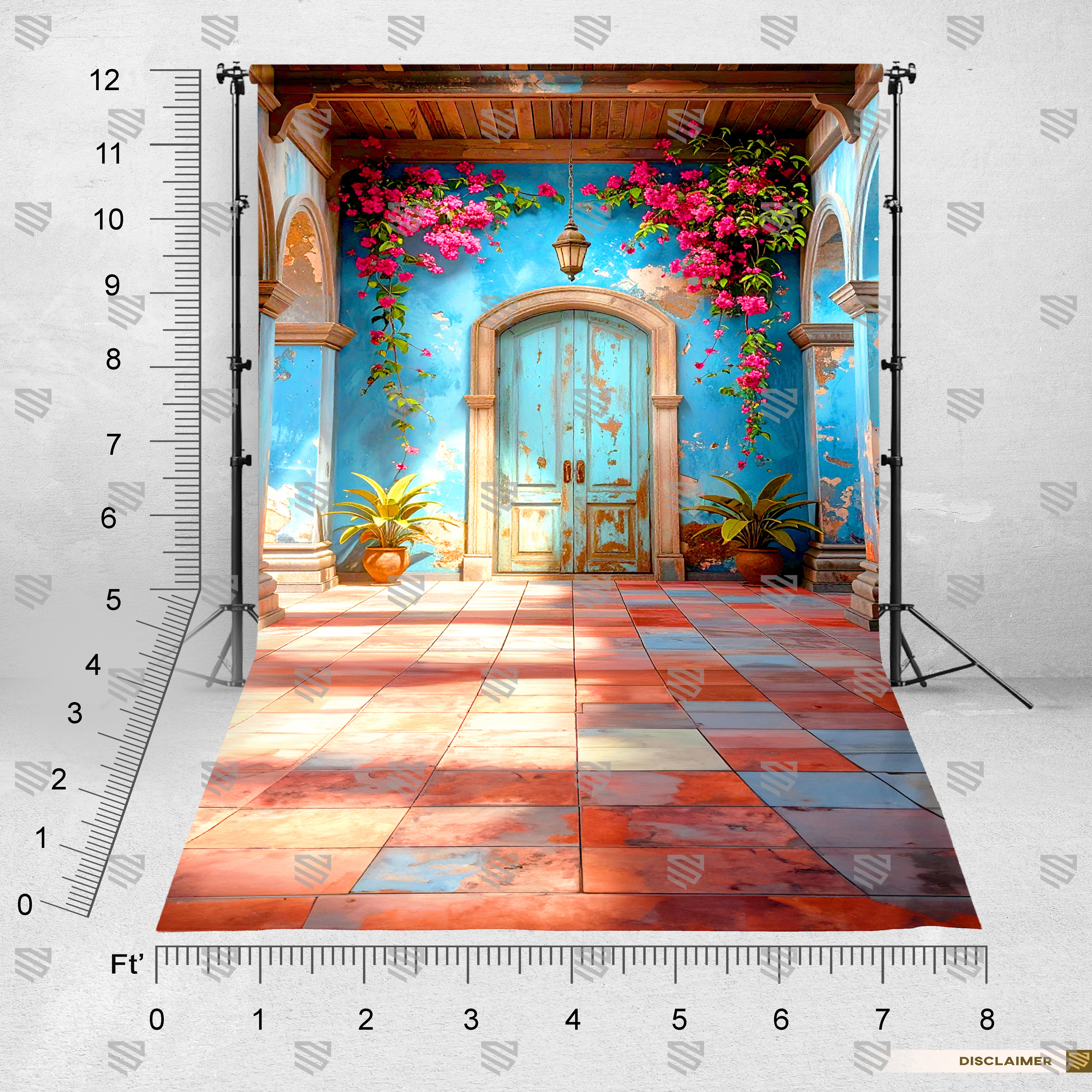 Rustic Blue Courtyard Charm