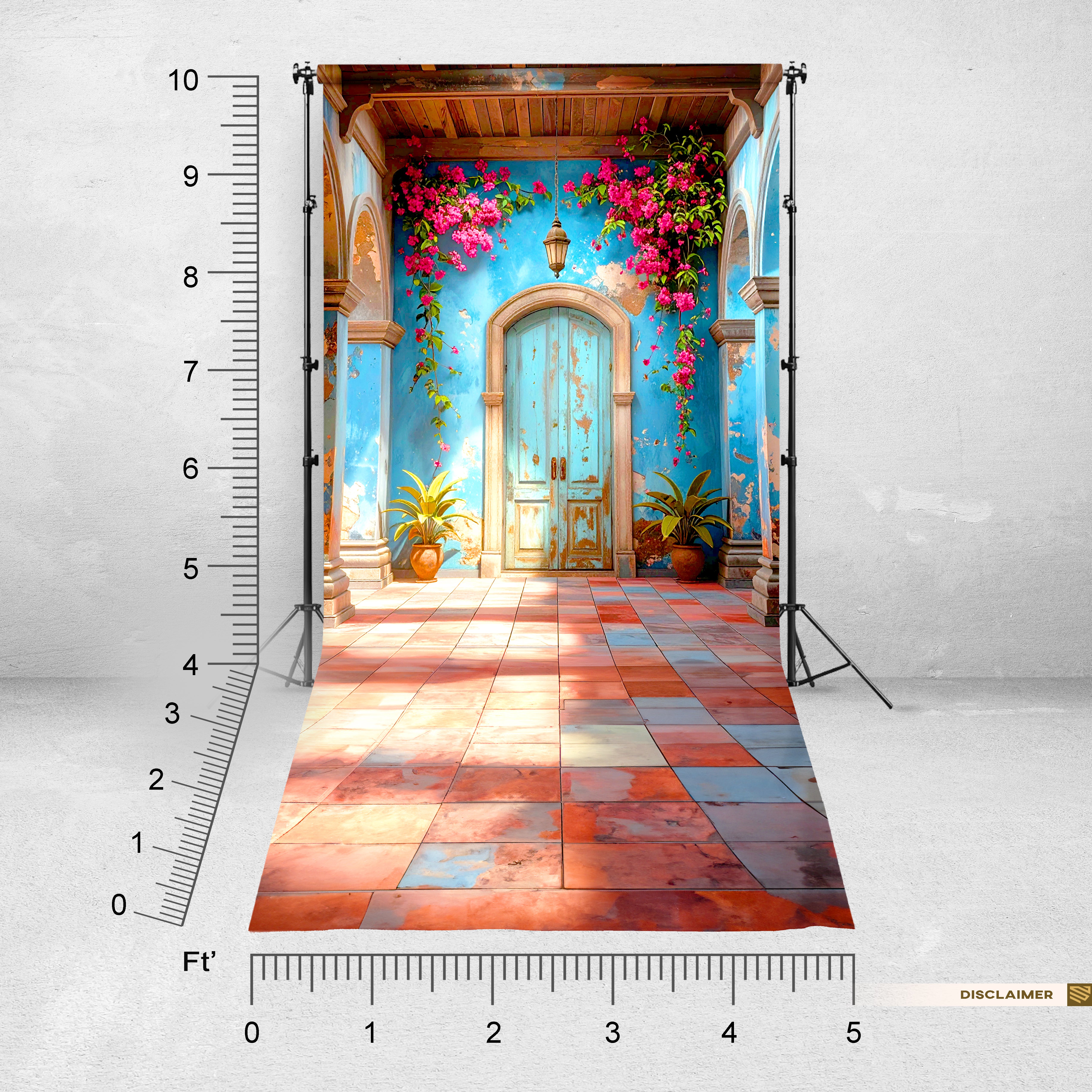 Rustic Blue Courtyard Charm