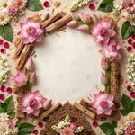 Sacred Lotus Floral Backdrop
