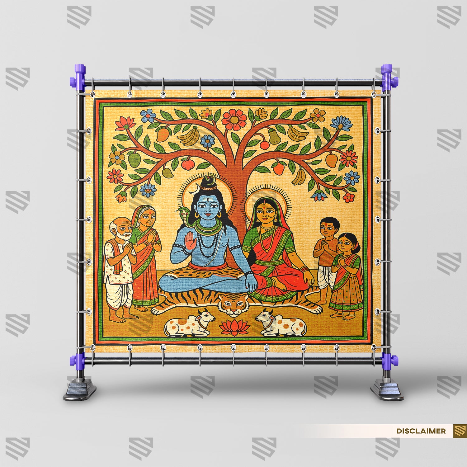 Sacred Shiva Parvati Folk Scene