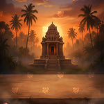 Sacred Sunset Sanctuary Backdrop