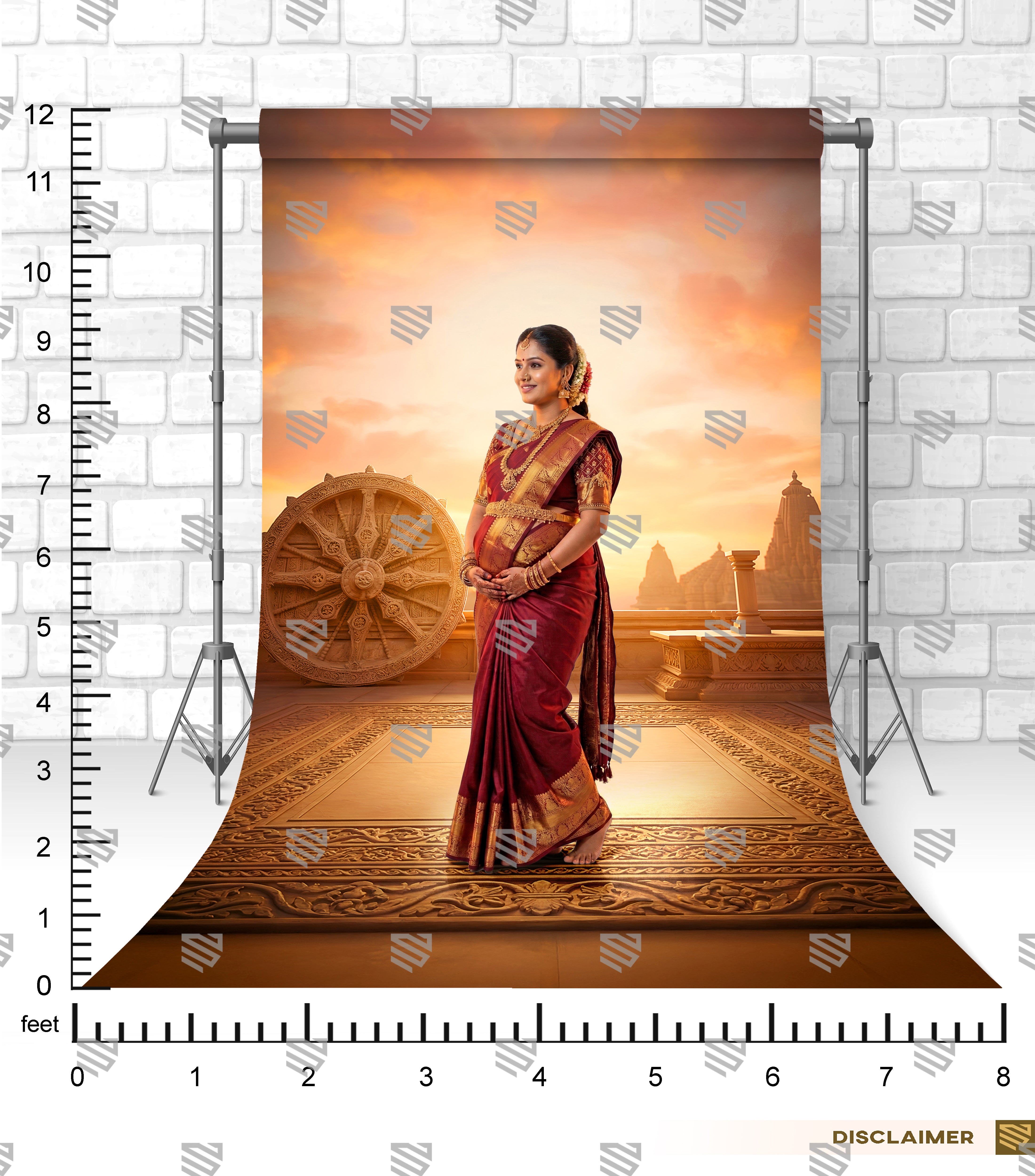 Sacred Wheel Courtyard - Maternity Backdrop